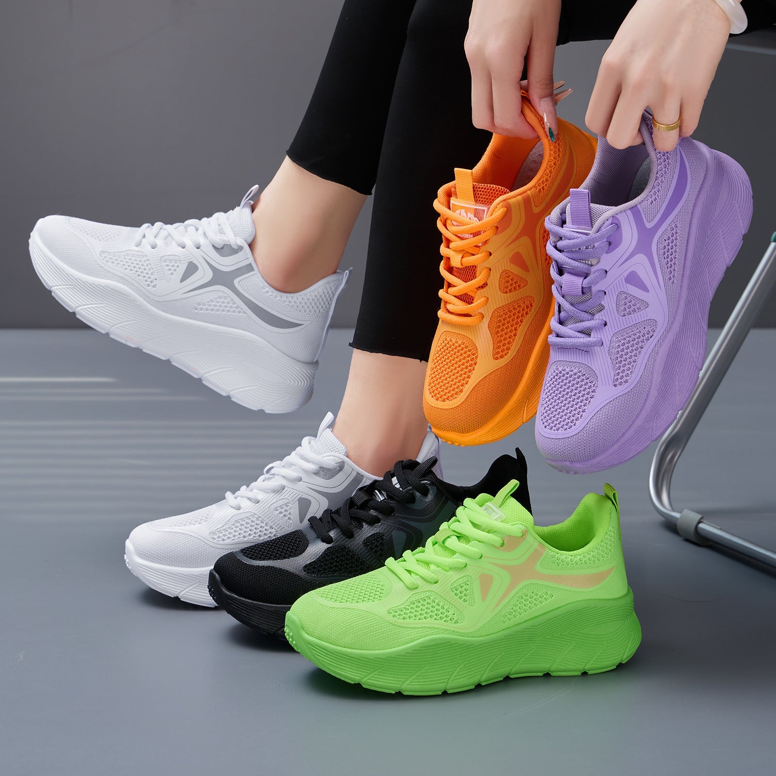 Damen Sportliche Lauf Sneakers