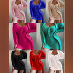 Damen nan luxuriöses Teddy-Fleece Lounge-Set mit Longcardigan, gerafftem Cropped-Bustier und Highwaist-Hose R&B