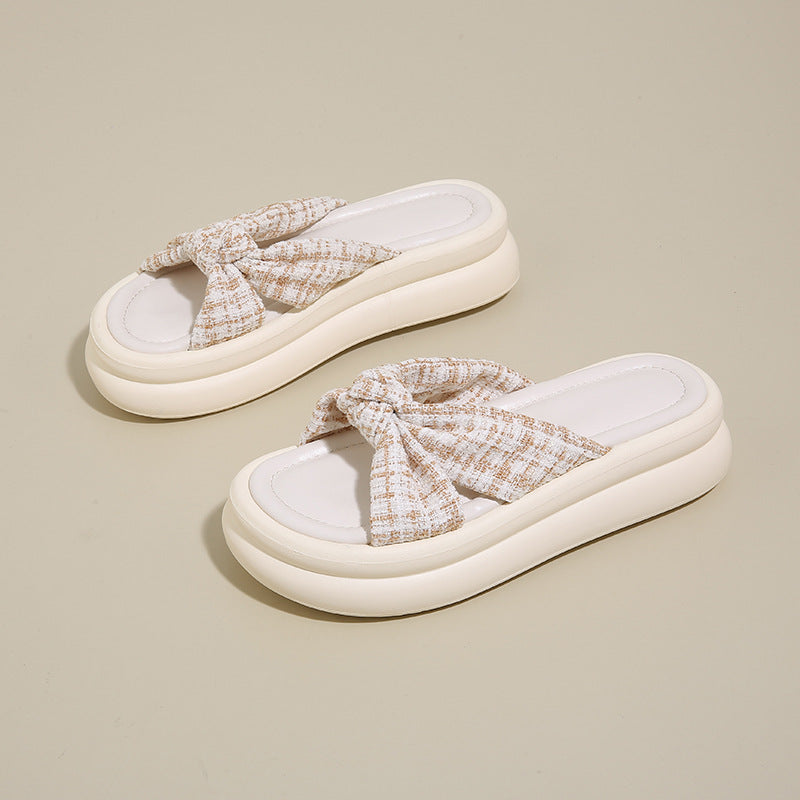 Damen Bequeme Slippers mit modischem Schleifen-Design R&B