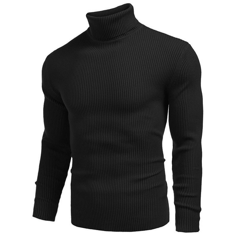 Herren eleganter Rollkragenpullover aus ribbed Strick R&B