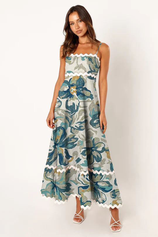 R&B | Einfarbiges Spitzen-Hosenträger-Röhrentop-Kleid