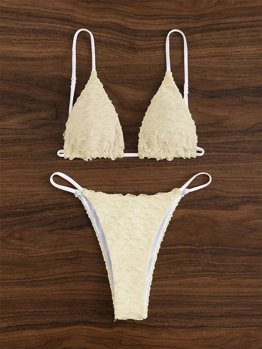 Damen Triangel-Bikini mit trendigen Rüschendetails R&B