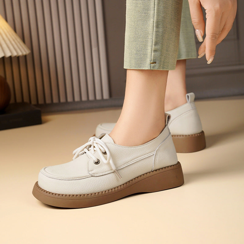 Damen Bequeme Schnürschuhe aus hochwertigem Leder mit ergonomischem Fußbett R&B