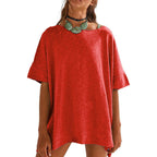 Damen Oversized Relaxed Fit T-Shirt R&B