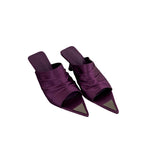 Damen offene Mules mit elegantem Rüschendesign R&B