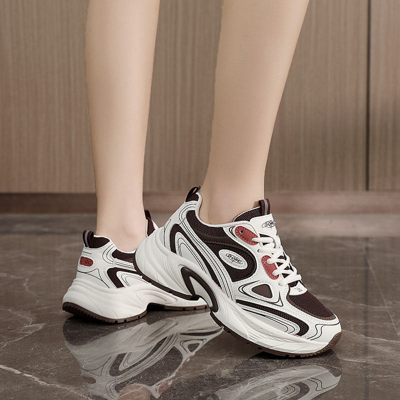 Damen Sportliche Sneakers mit atmungsaktiver Mesh-Oberfläche und gepolsterter Sohle R&B