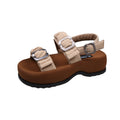 Damen Sandalen mit modischer Riemchenkonstruktion und robustem Plateau R&B