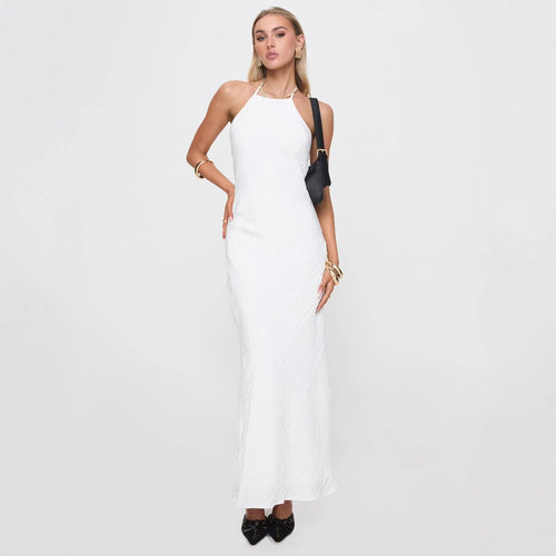 Damen Maxikleid mit elegantem Halsauschnitt und figurformendem Schnitt R&B