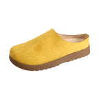 Damen rutschfeste Clogs aus weichem Veloursleder