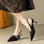 Damen Schlanke Slingback Pumps mit elegantem Riemen R&B