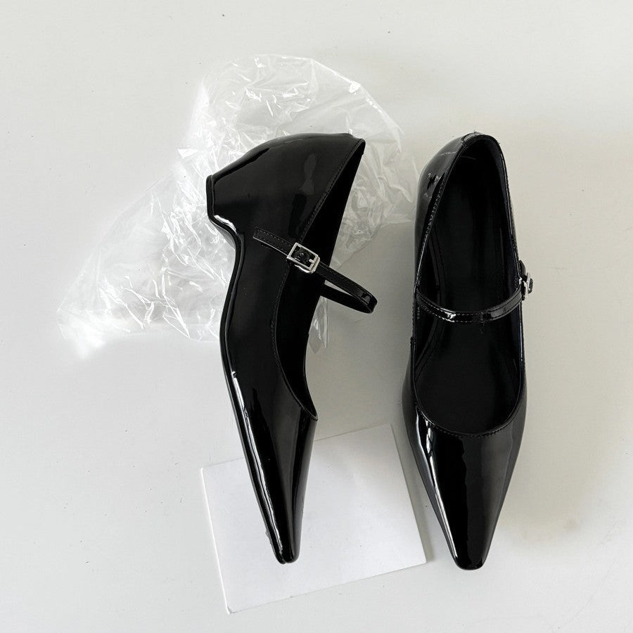 Damen elegante Ballerinas mit modischer Schnallenverzierung und bequemer Innensohle R&B