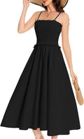 Damen Maxikleid mit geschnürtem Oberteil und fließendem Rock R&B