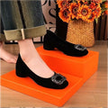Damen Elegante Ballerinas mit funkelnder Schmuckapplikation R&B