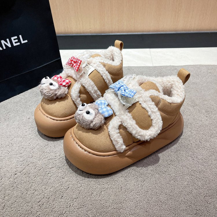 Damen Kuschelige Hausschuhe mit süßem Tierdesign und komfortablem Innenfutter R&B