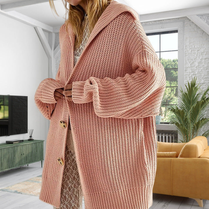 R&B | Strickjacke Übergröße Schnitt Offene Vorderseite Langärmlig Wollmischung mit Taschen