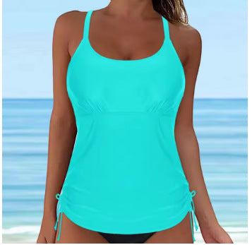 Damen lässiges Tankini-Oberteil mit Schnürung R&B