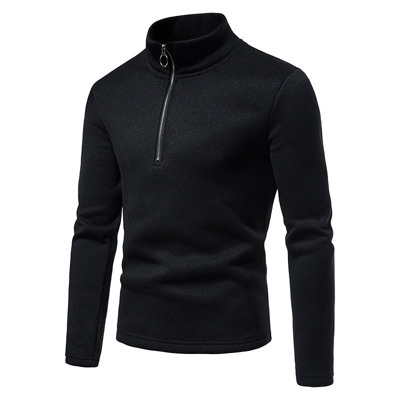 Herren Pullover mit Stehkragen und Reißverschluss