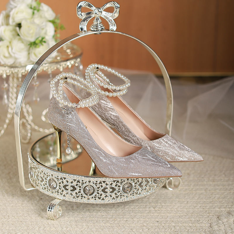 Damen glamouröse High Heels mit elegantem Blumenakzent R&B