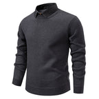 Herren modischer Pullover mit modernem Kragen und hochwertigem Material