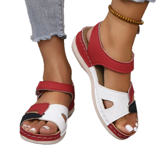 Damen Sommerliche Sandalen mit verstellbarem Riemen und anatomischem Fußbett R&B