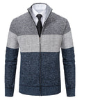 Herren modische Strickjacke mit strukturiertem Farbblockdesign R&B