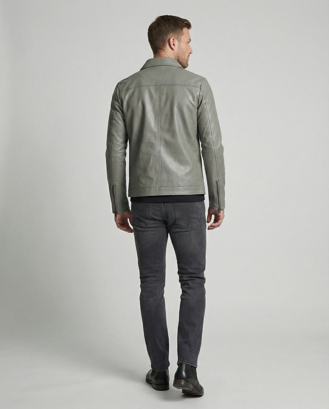 Herren Lederjacke figurbetont