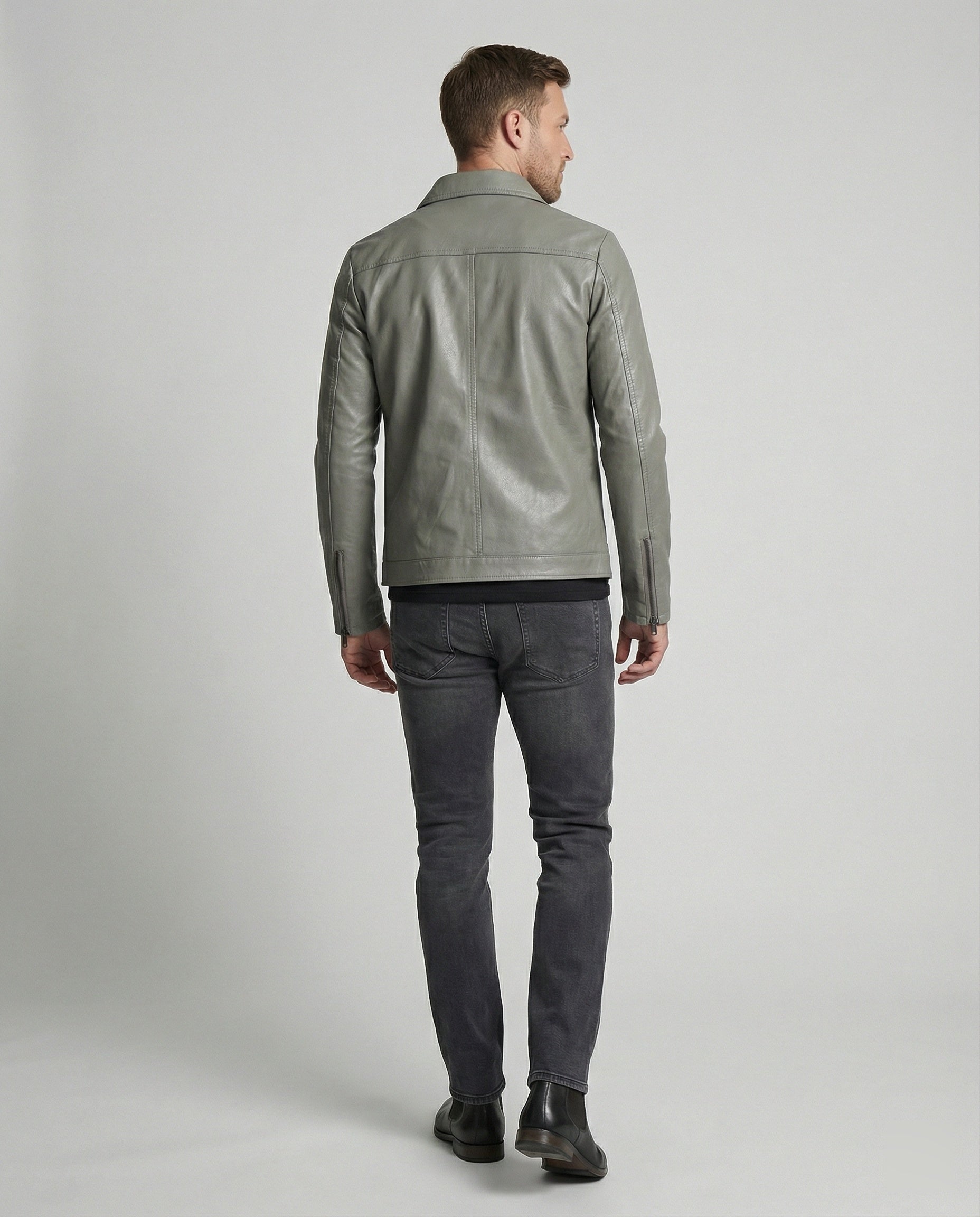 Herren Lederjacke figurbetont