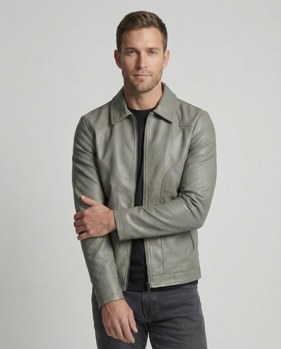 Herren Lederjacke figurbetont