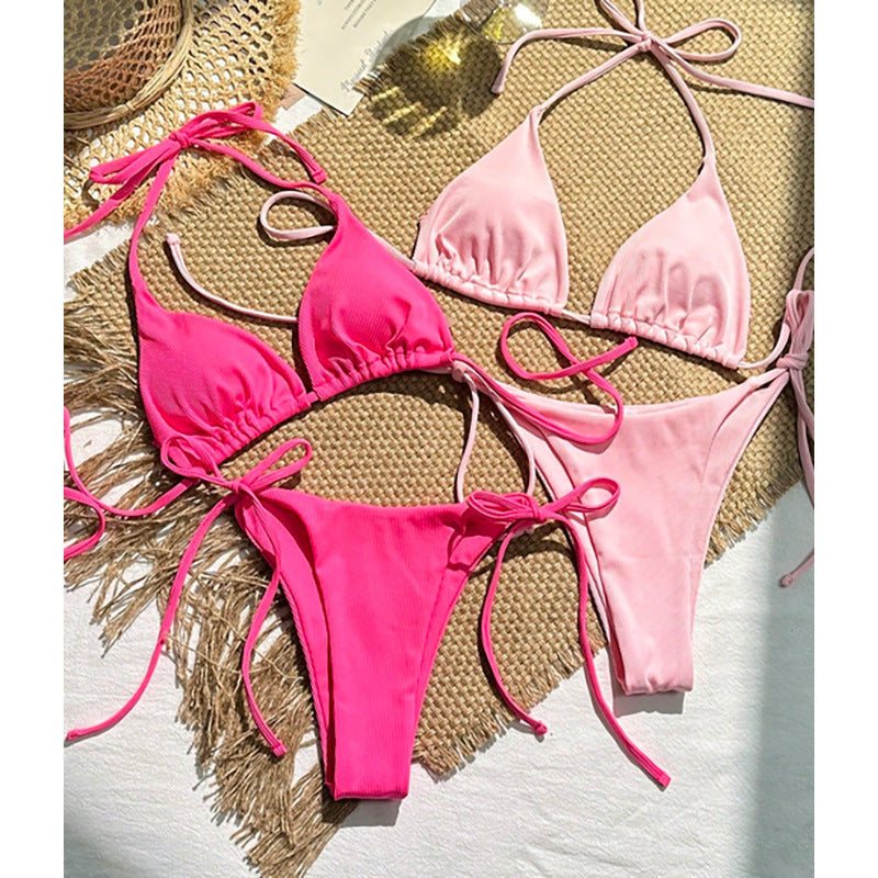 Damen Triangel-Bikini mit bindbaren Schnüren R&B