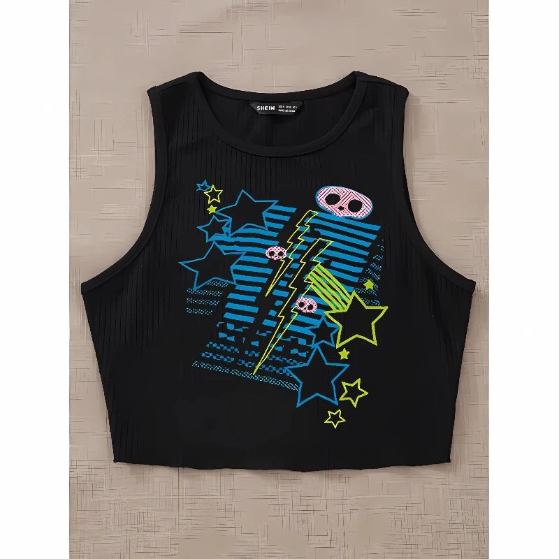 Damen T-Shirt mit lebhaftem Grafiken und einzigartigem Design R&B