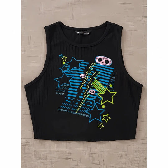 Damen T-Shirt mit lebhaftem Grafiken und einzigartigem Design R&B