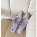 Damen Slingback Pumps mit schimmerndem Obermaterial und zarter Schleifenapplikation R&B