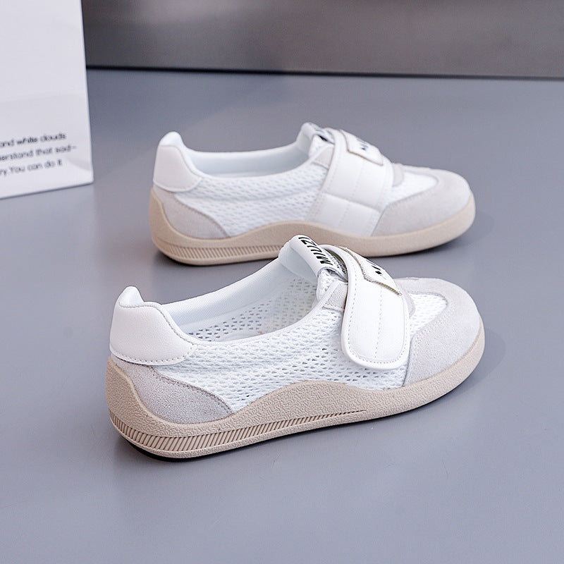 Damen Komfortable Freizeit Sneakers mit atmungsaktivem Netzdesign und elastischem Klettverschluss R&B