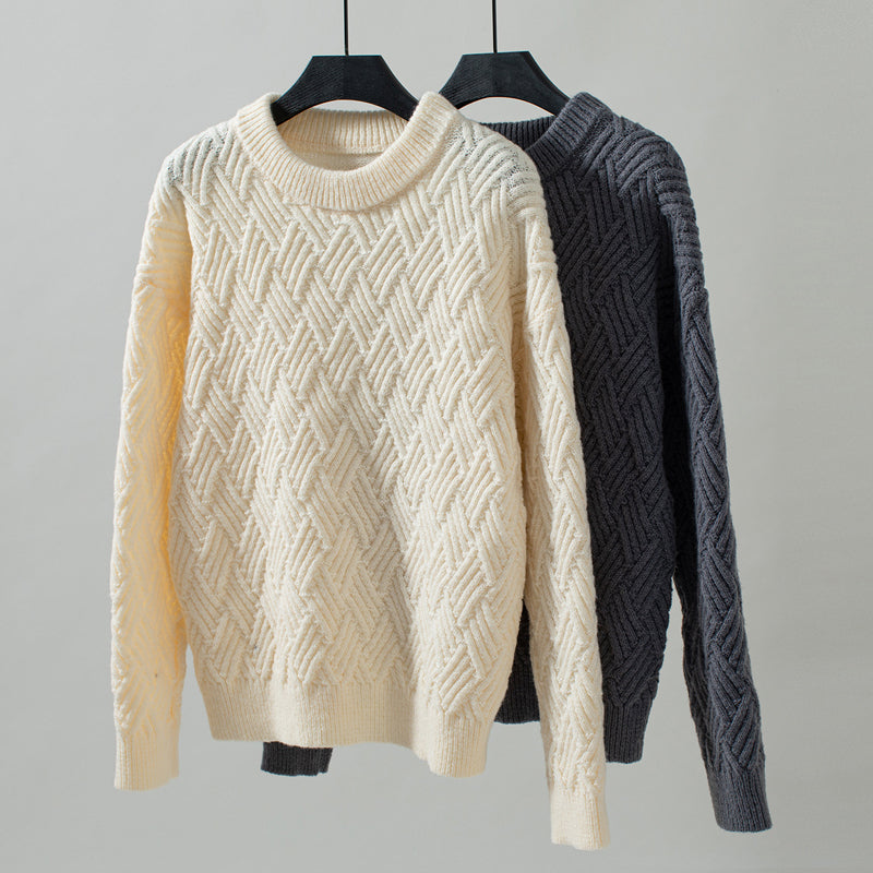 R&B | Einfarbiger Pullover Mit Weichem Stoff