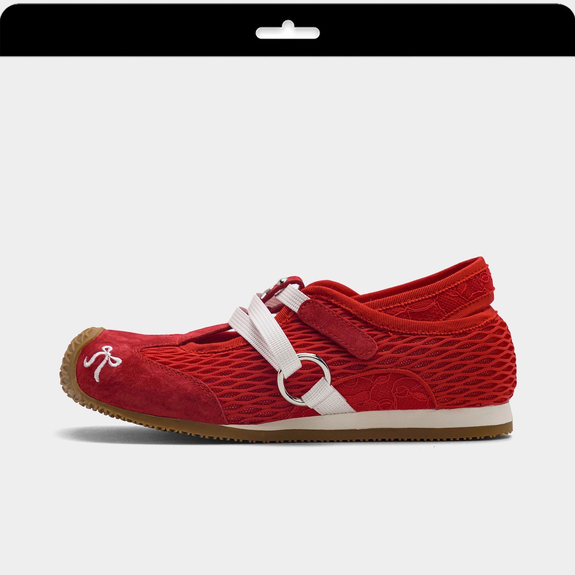 Damen modische Mesh-Laufschuhe mit innovativem Schnürsystem und rutschfester Sohle R&B