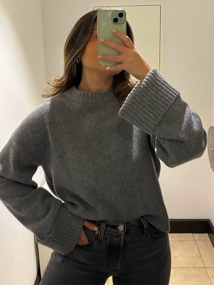 Damen gemütlicher, oversized Strickpullover R&B