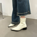 Damen elegante Stiefeletten mit spitzem Zehenbereich und Blockabsatz R&B
