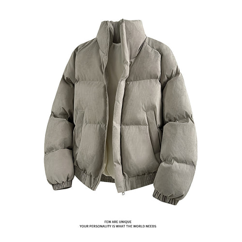 Damen Stylische Daunenjacke mit hoher Kragen und elastischen Ärmelabschlüssen R&B