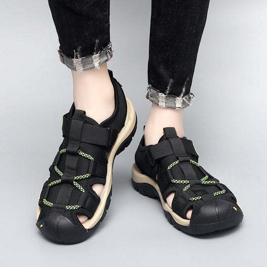 Herren Freizeit-Sandalen mit praktischem Klettverschluss und rutschfester Sohle R&B
