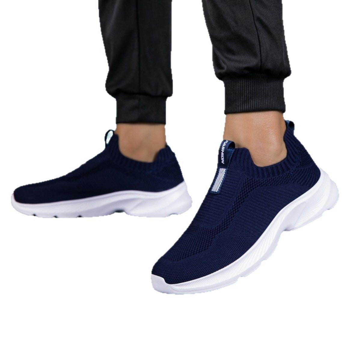 Damen Atmungsaktive Strick-Sneaker mit elastischem Einstieg