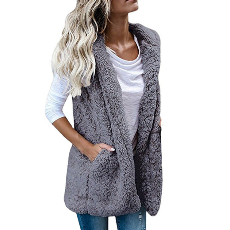 Damen Kuschelige Fleece-Weste mit ergonomischem Schnitt und großen Taschen