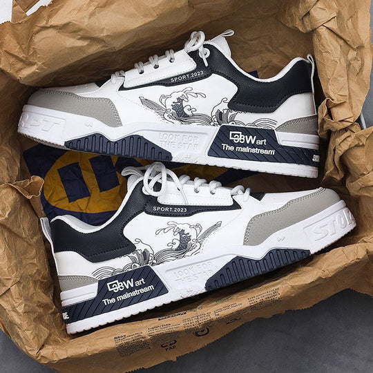 Damen Modische Sneakers mit kunstvollem Druck und rutschfester Sohle R&B