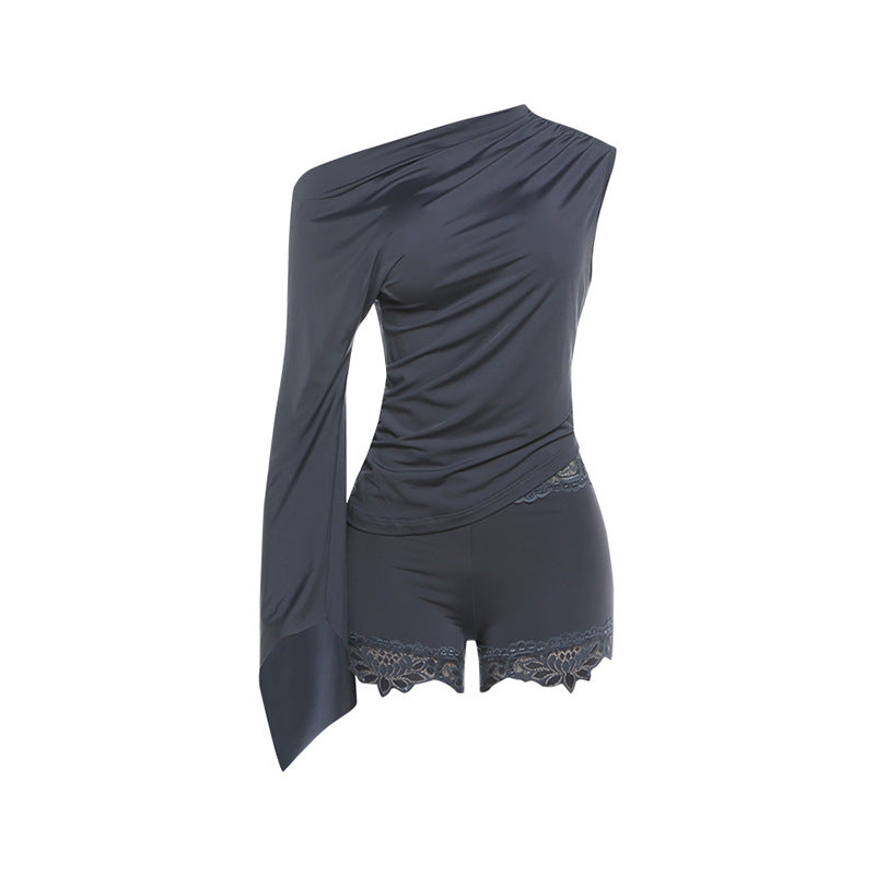 Damen Einteiler mit asymmetrischem Schnitt und elegantem Ärmeldesign R&B