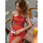 Damen Ripp-Top und Bleistiftrock Set R&B