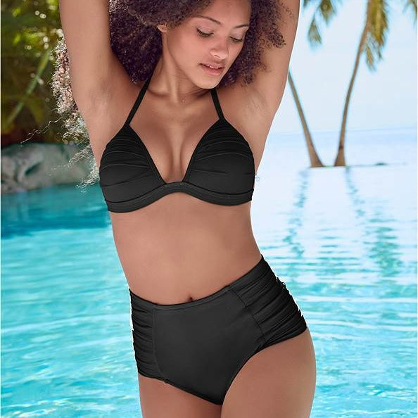 Damen Hochtaillierter Bikini mit femininem Rüschendesign R&B