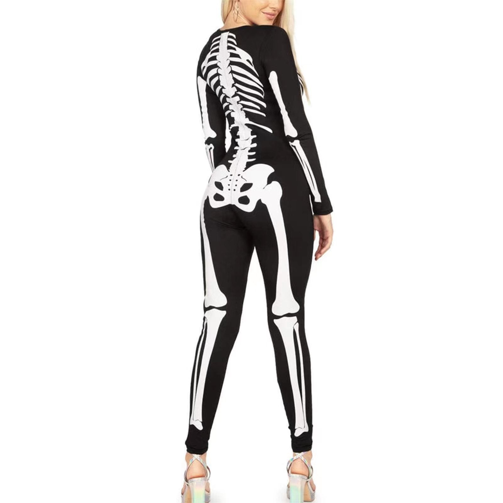 Femme Skeleton Print Bodysuit R&B