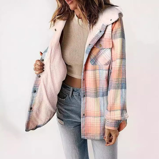 Damen Flanelljacke mit Fleecefutter R&B