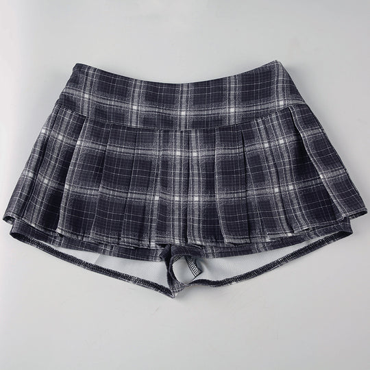 Damen Sportliche Shorts mit modischem Karomuster und elastischem Bund R&B
