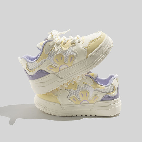 Damen Sportliche Sneakers mit floralem Design und atmungsaktiver Mesh-Oberfläche R&B