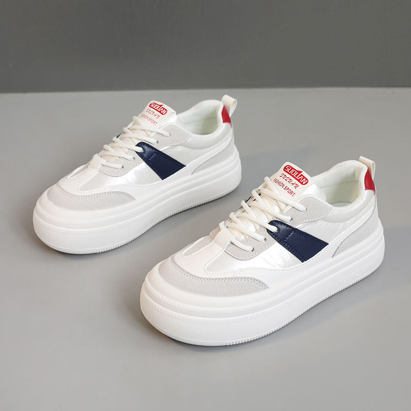 Damen modische Plateau Sneakers mit stabiler Laufsohle und atmungsaktivem Obermaterial R&B